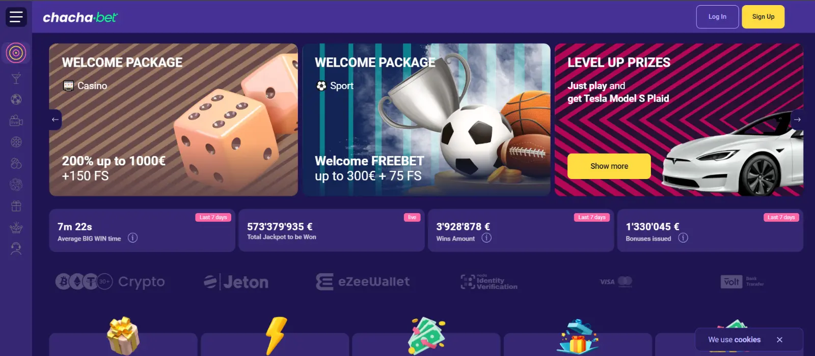 ChachaBet casino screenshot 1
